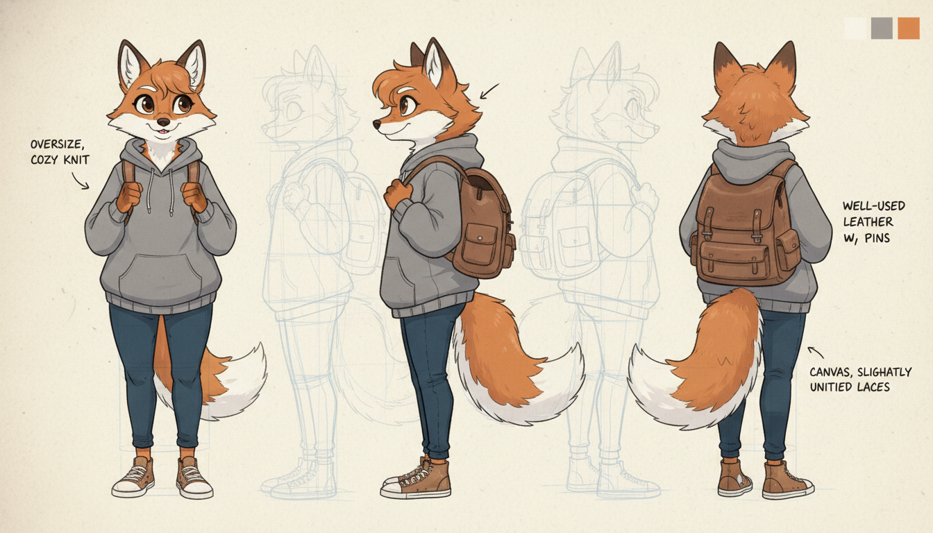 Turnaround de personaje 3D realizado por estudiantes de Bellas Artes
